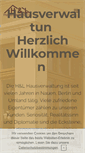 Mobile Screenshot of hl-hausverwaltung.de